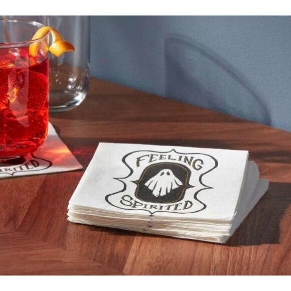 Target Threshold™ 20ct Beverage Disposable Napkins 'Feeling Spirited' Set of 2 - Picture 4 of 5